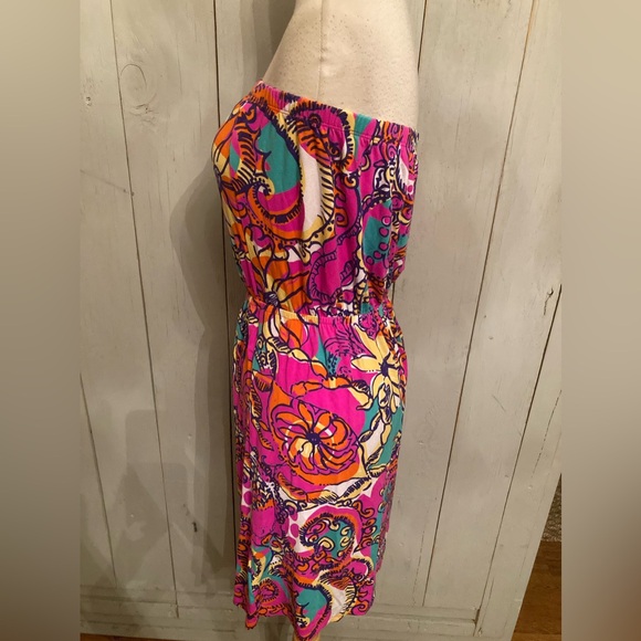 Lilly Pulitzer Atwood Strapless Sea Be Seen‎ Stretch Dress Women's S-Medium - Picture 9 of 12